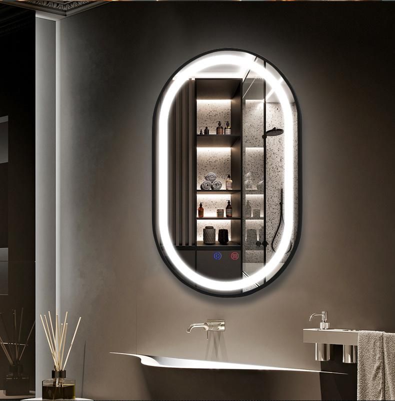 Vanity Anti Fog Mirror Furniture Oval Bathroom LED Mirror