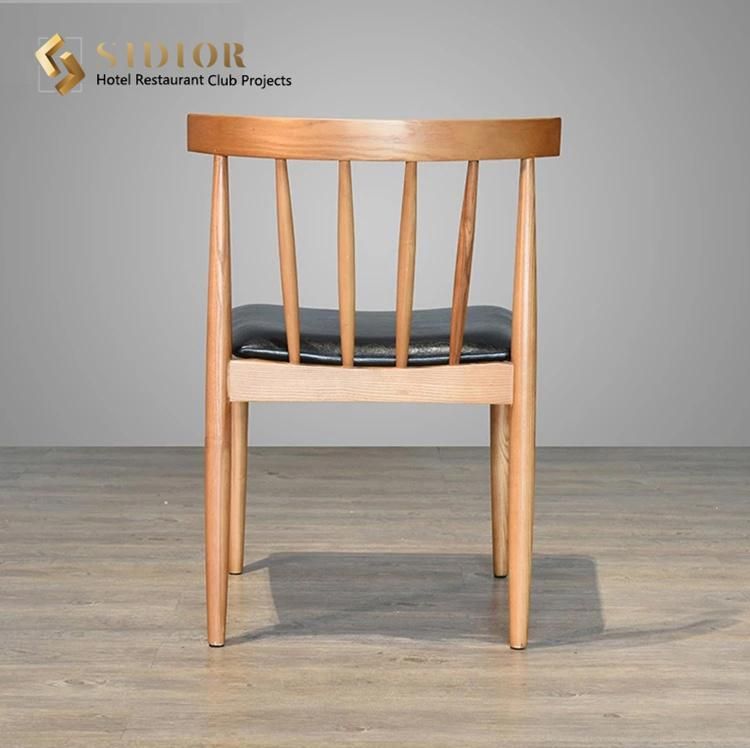 Cafe Furniture Modern Timber Chair Without Armrest