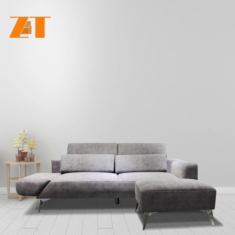 Best Home Living Room Furniture China Sale American Vintage Corner Fabric Sofa