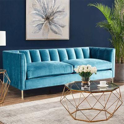 Modern Home Use Sofas Furniture Set Velvet Chesterfield Sofa for Living Room