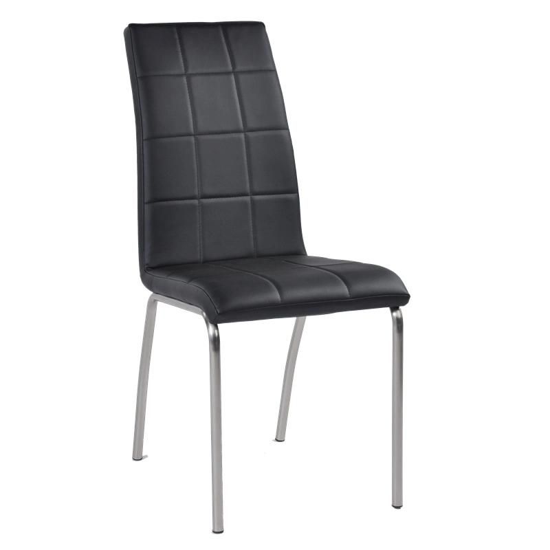 Modern Home Office Restaurant Furniture High-Back PU Seat Dining Chairs