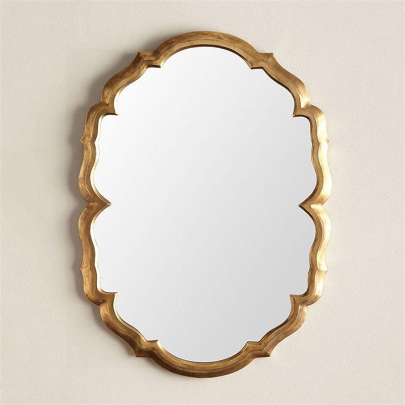 European Nordic Oval Creative Old Mirror Antique Bathroom Porch Mirror Decorative Mirror American Dressing Mirror