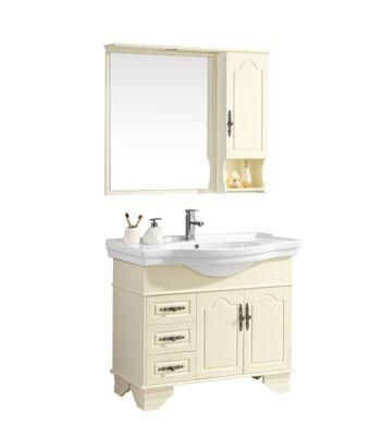 New Bathroom Design Floor Mounted Classic Luxury Bathroom Vanity Cabinet with Sink