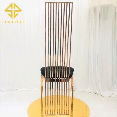 High End Stainless Steel Hotel Banquet High Back Event Dining Chair