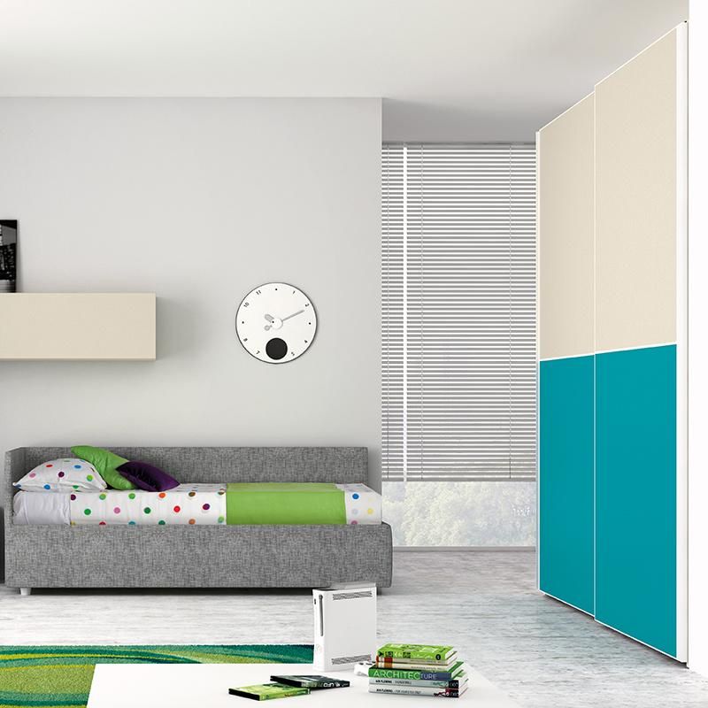 Nova High Quality Nordic Style Green Kids Bedroom Furniture Wooden Modern Kids Bed