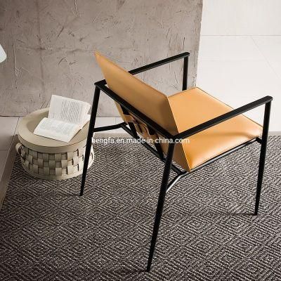 Nordic Patio Furniture Living Room Leisure Reception Steel Frame Office Dining Chair