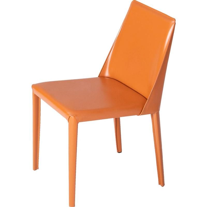 Modern Furniture Design Metal Cafe Restaurant PU Dining Chair