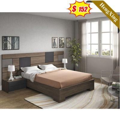 Chinese Modern Melamine Laminated Bedroom Furniture King Queen Size Bed