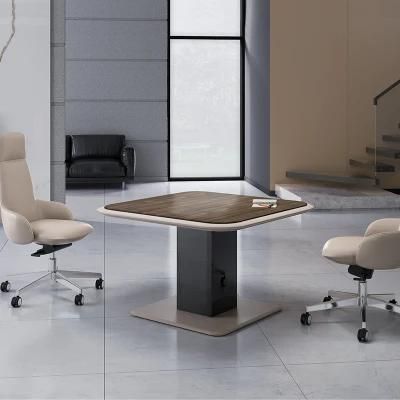 Square Shape Boardroom Conference Desk Modern Meeting Table