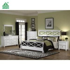 White Solid Wooden Hotel Bedroom Furniture Sets Customized for Children