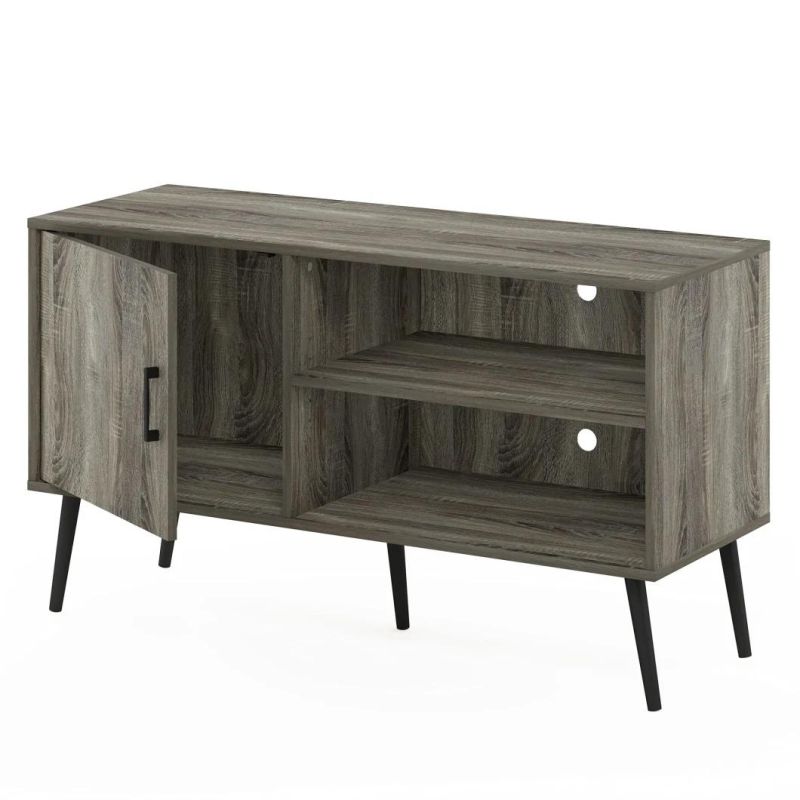 Style TV Stand with Wooden Leg