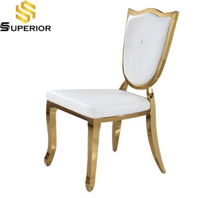 Gold Wedding Stainless Steel Hotel Modern Banquet Dining Room Chair