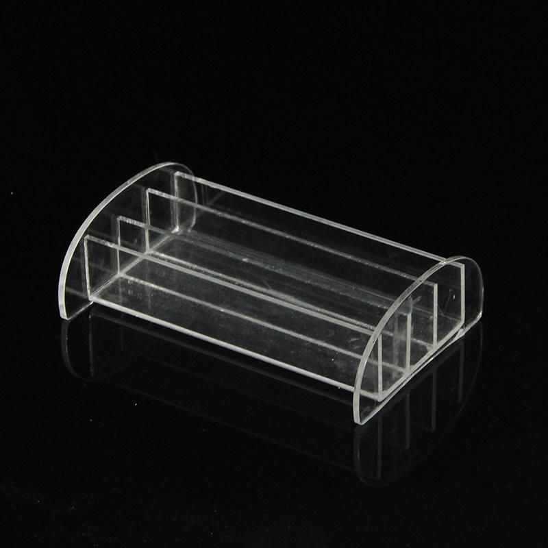 Factory Wholesale 3 Slots Clear Lucite Plastic Modern Acrylic Business Card Display Stand for Desk Office