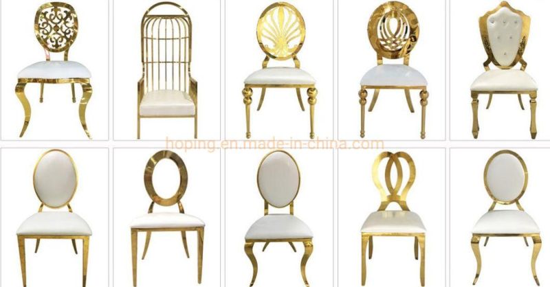 Crystal Back China Wholesale Stainless Steel Restaurant Furniture Square Dining Table Chair Home Furniture Modern Hotel Chair