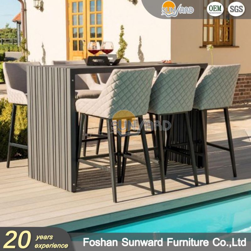 Wholesale Outdoor Garden Hotel Home Resort Villa Project Patio Modern Chinese Customized Leisure Aluminum Outdoor Upholstery Bistro Pub Bar Furniture