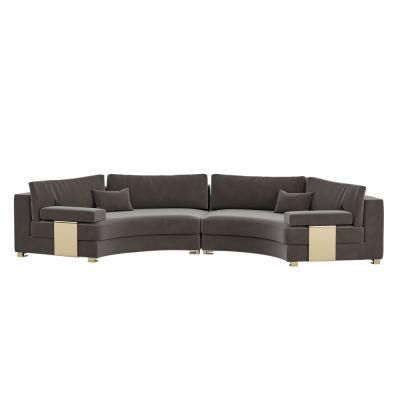 Wholesale High Grade Living Room Furniture Sectional Modern Luxury Curved Home Sofa for Home Decoration