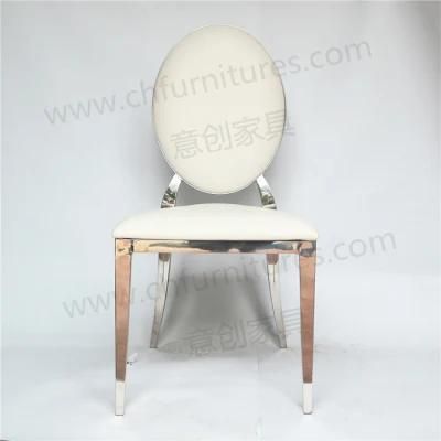 Modern Stainless Gold Oval Stainless Steel Wedding Chairs Ycx-Ss34-01