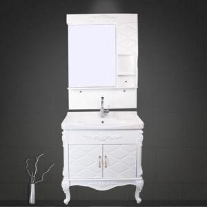 Modern White Floor Mounted PVC Bathroom Vanity