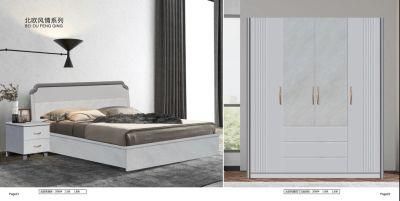 Bedroom Furniture Wooden Melamine Wardrobe Bed Doors