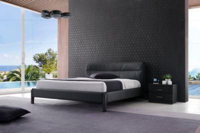 Modern Italy Furniture Bedroom Furniture King Bed Leather Bed Gc1710