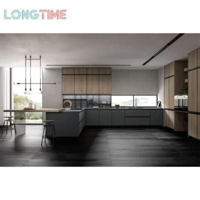 2021new Customized Luxurygray Contemporary Melamine Design Modern Kitchen Cabinet (KV09)