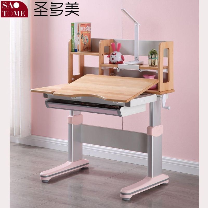 School Desk Family Kids Room Rubber Wood Kids Desk