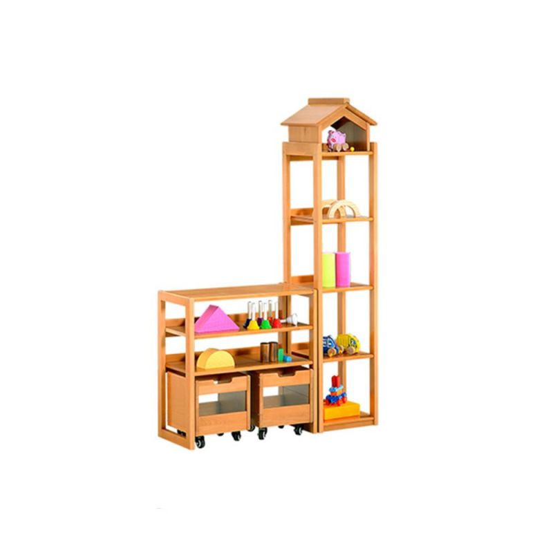 Playroom Furniture Toy Storage Rack, Combination Display Rack for Kindergarten, Day Care Furniture Kids Rack, School Furniture Children Wooden Rack