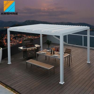 Customized Modern Motorized Louvered Roof Pergola Outdoor Garden Patio Terrace Roof Waterproof Aluminum Bioclimatic Gazebo