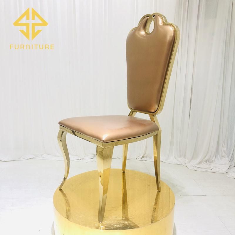 Sawa2021 New Stainless Steel Waterproof Leather Wedding Banquet Restaurant Chair