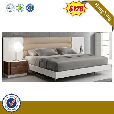 Modern Furnitue Solid Wooden Home Bedroom Wall Sofa Double King Bed