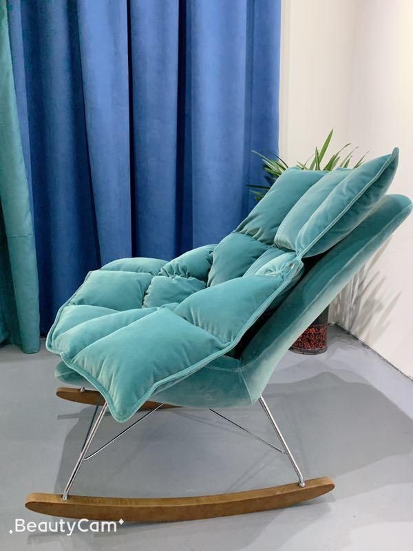 Modern Fabric Upholster Muscle Swing Chair