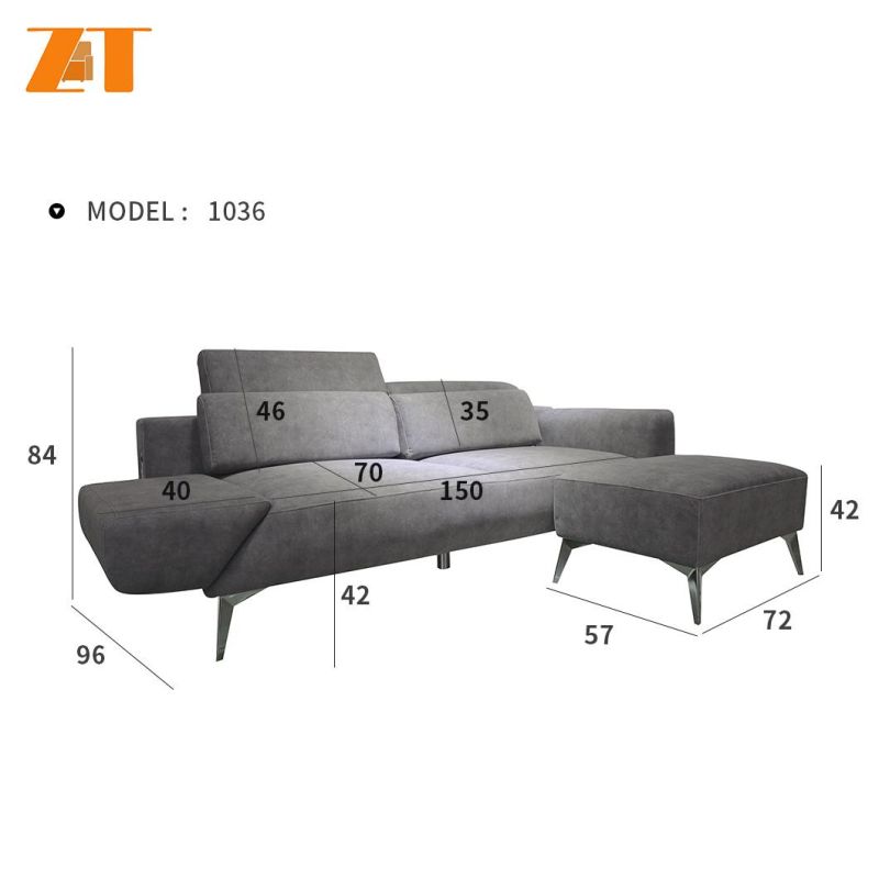 China Guangdong Factory Living Room Furniture Sectionals Couch Modular Corner Sofa