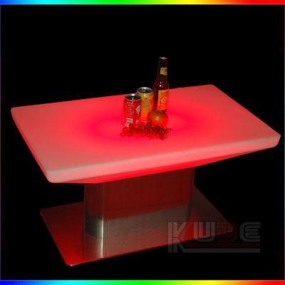Cocktail Table LED Color Changing Furniture with Remote Control &amp; Charger