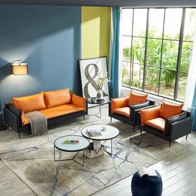 Modern Design Living Room Nordic Stlye Leather Leisure Sofa Set