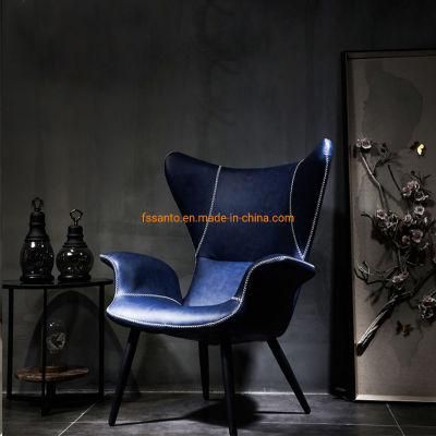 Modern Good Quality Luxury Italian Style Living Room Leather Fabric Leisure Chair For Sale