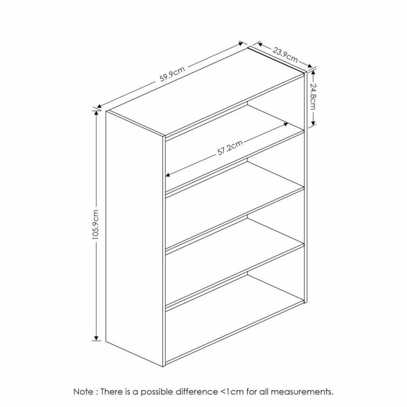 4-Tier Bookcase / Bookshelf / Storage Shelves, Espresso