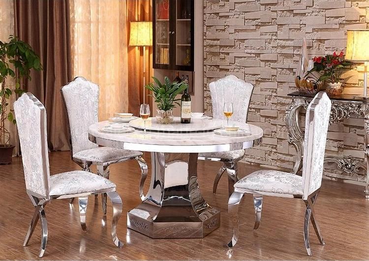 Factory Directly Luxury Design Dining Chairs with X Metal Legs