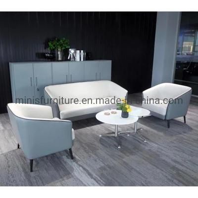 (M-SF23) Chinese Foshan Lounge/Office Furniture Modern Simple Leather Sofa Set