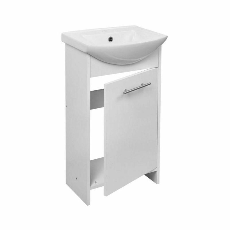 Bathroom Furniture Ceramic Washbasin with Vanity Unit Washbasin Drawers White 50 Cm