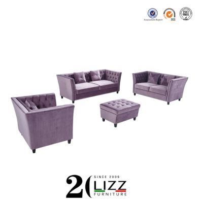 Manufacturer Fast Shipment Modern Chesterfield Leisure Couch Fabric Sofa Furniture