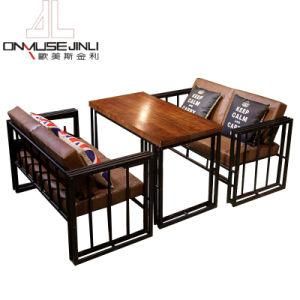 Combination Furniture Iron Art Creative Restaurant Bar Sofa Card Seat Table and Chair