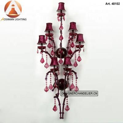 Maria Theresa Crystal Sconce in Purple Color