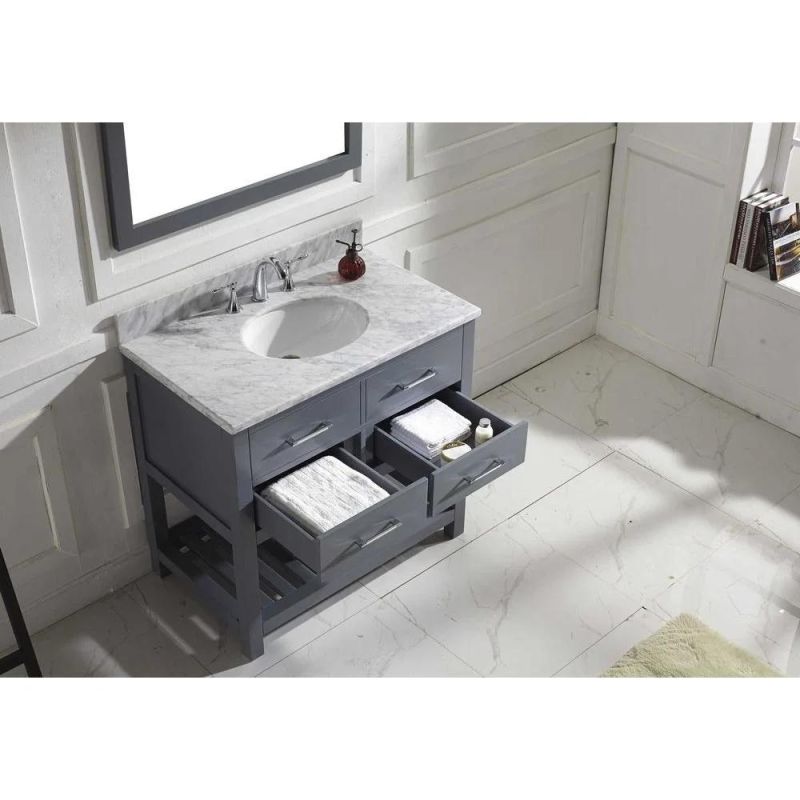 Floor Mounted High Quality Factory Wholesale Wood Bathroom Cabinet Plywood Bathoom Vanity