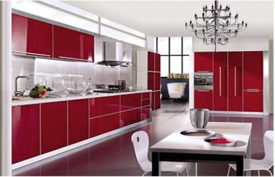 High Glossy PVC Door Cheap Kitchen Cabinet with High Quality