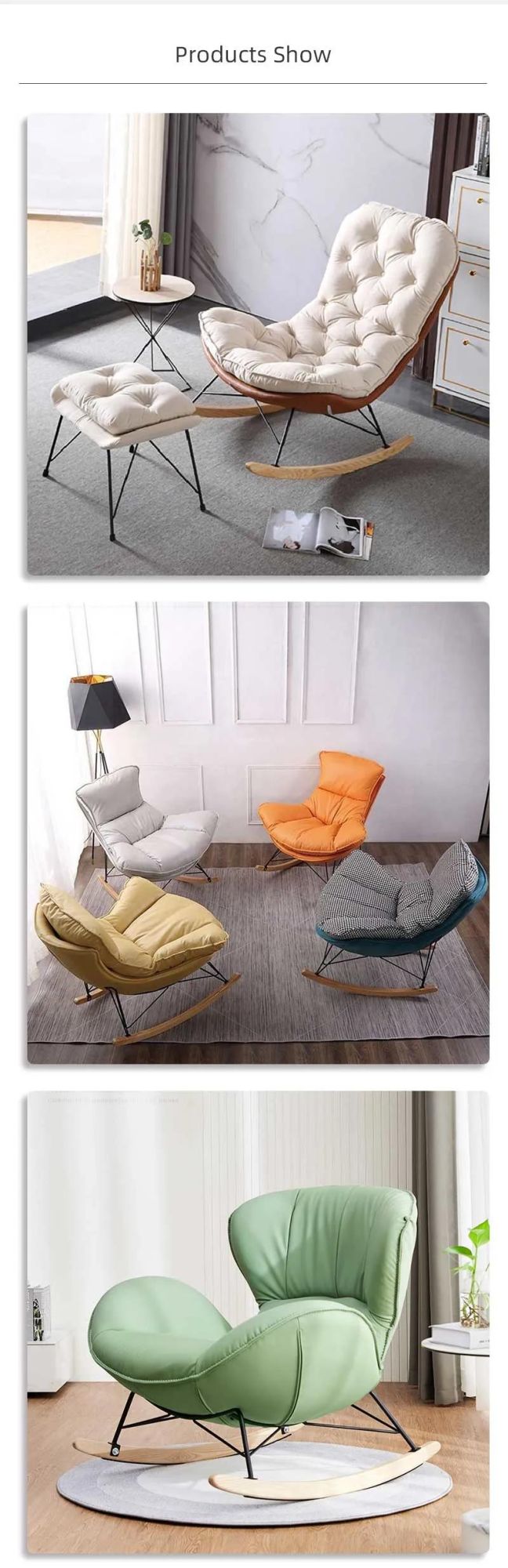 Italian Furniture Minimalist Rotating Leisure Multi-Function Swivel Sofa Chair