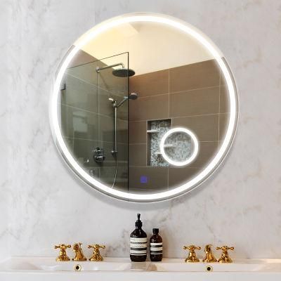 Hotel Furniture Bathroom Products Mirror with LED Lights Smart Touch Anti Fog with Magnify