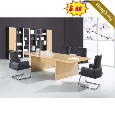 PVC Economic Office Wooden Furniture Manager Meeting Tables with Chairs