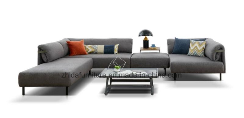 Chinese High Quality Big L Shape Sectional Fabric Sofa