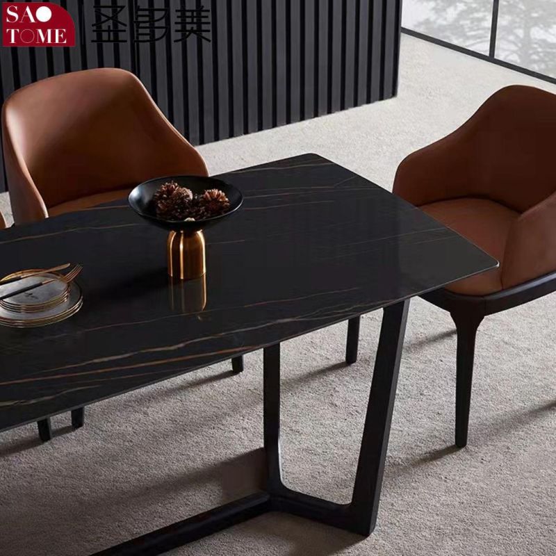 Modern Living Room Dining Room Furniture Carbon Steel V-Shaped Table Dining Table