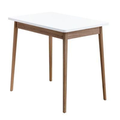 White Rectangular Smooth High-Quality Simple Modern Wooden Table Furniture for Dining Room